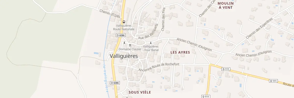 Plan du 5054 Rue de la Baisse à Valliguières