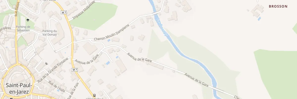 Plan du 13 Av de la Gare à Saint-Paul-en-Jarez