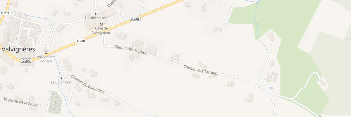 Plan du 255 Che des Termes à Valvignères