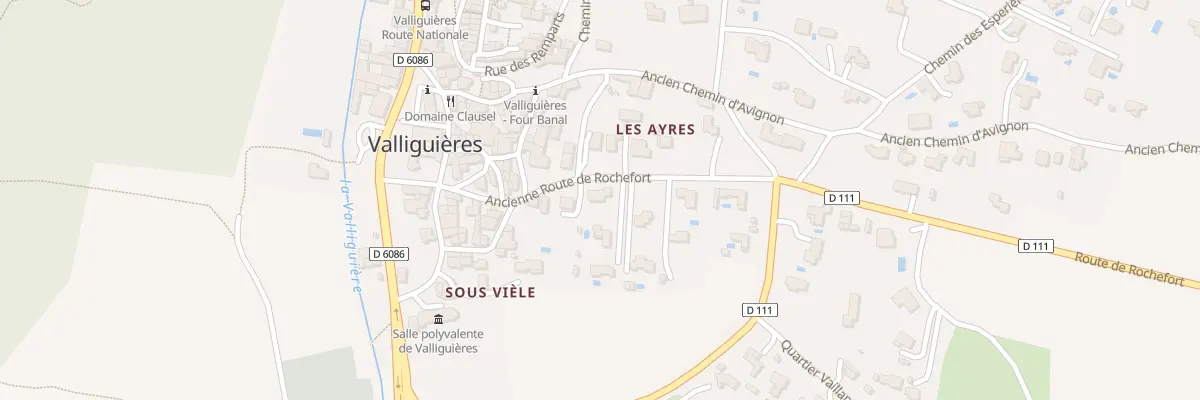 Plan du 244 Rte Ancienne Rte de Rochefort à Valliguières