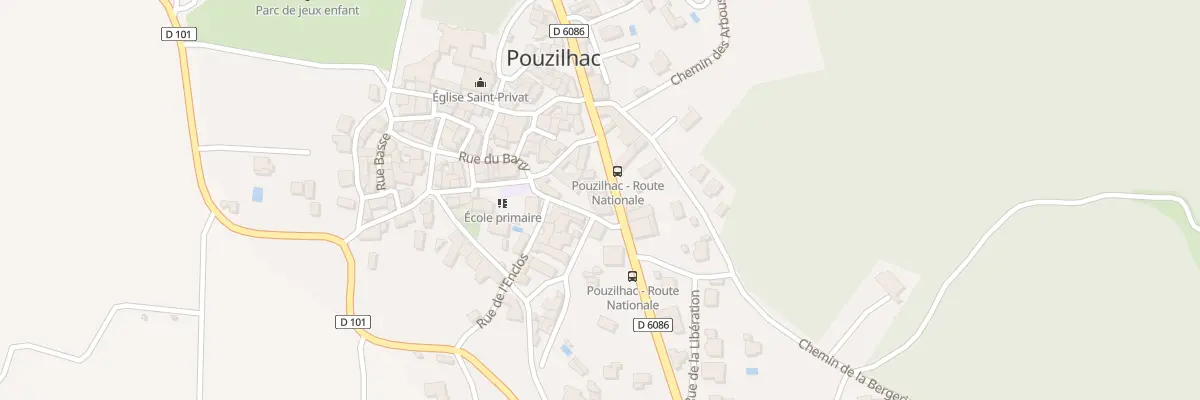 Plan du 5060 Rue Rd 6086 à Pouzilhac