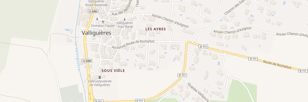 Plan du 306 Rte Ancienne Rte de Rochefort à Valliguières