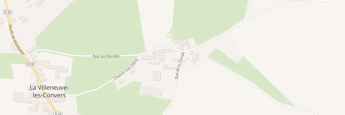 Plan du 9005 Rte de Baigneux Les Juis à La Villeneuve-les-Convers