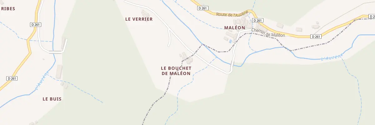 Plan du 385B Che de Maleon à Saint-Sauveur-de-Montagut