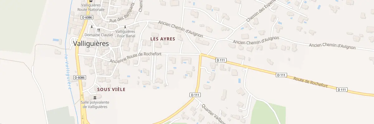 Plan du 374 Rte Ancienne Rte de Rochefort à Valliguières