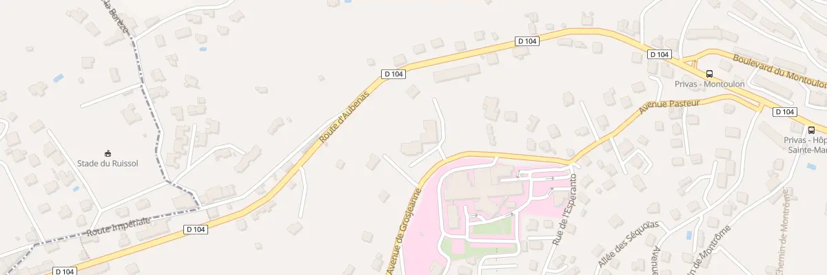 Plan du 160 Bd de Grosjeanne à Privas