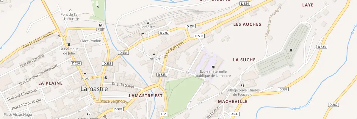 Plan du 5 Pl Rampon à Lamastre