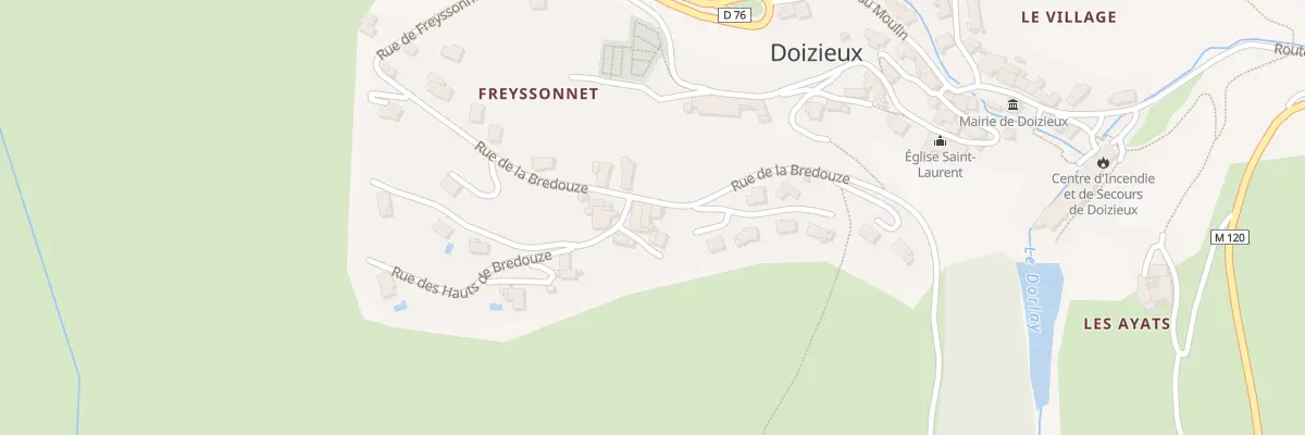 Plan du 152 Rue de la Bredouze à Doizieux