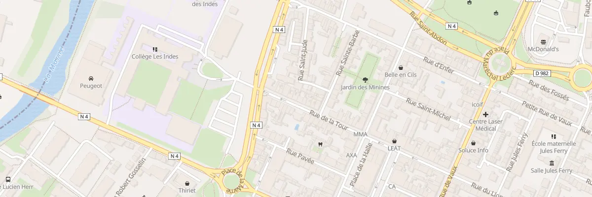 Plan du 12 Rue de la Tour à Vitry-le-François