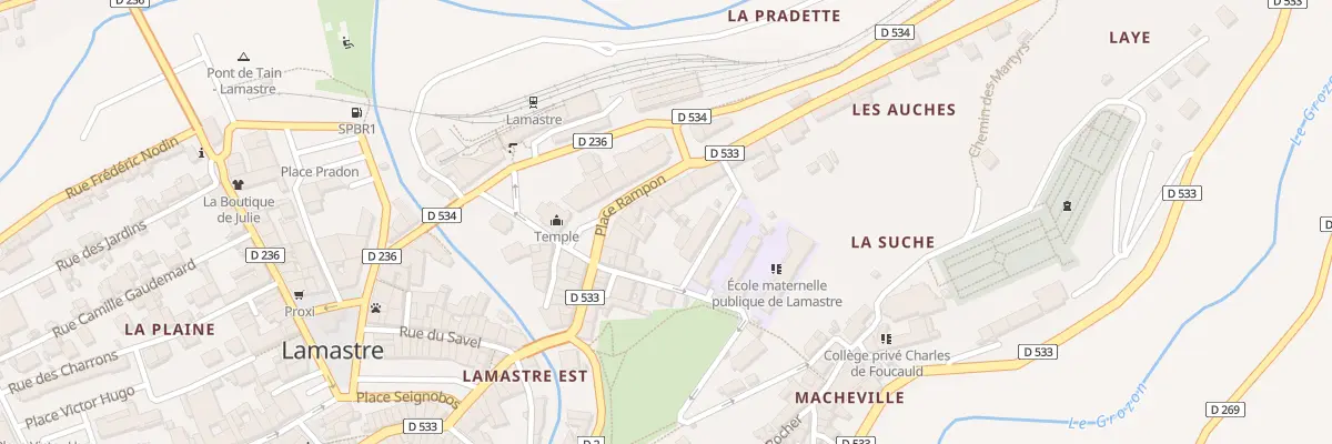 Plan du 13 Pl Rampon à Lamastre