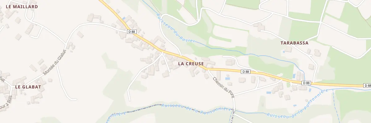 Plan du 389 Rte de la Creuse au Perréon