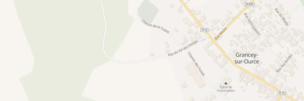 Plan du 15 Rue du Val des Dames à Grancey-sur-Ource