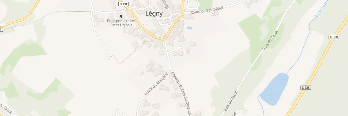 Plan du 41 Rte du Margand à Légny