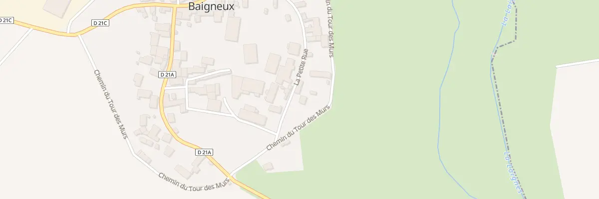 Plan du 9007 Rue La Petite Rue à Chaume-lès-Baigneux