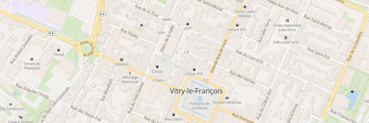 Plan du 16 Pl de la Halle à Vitry-le-François