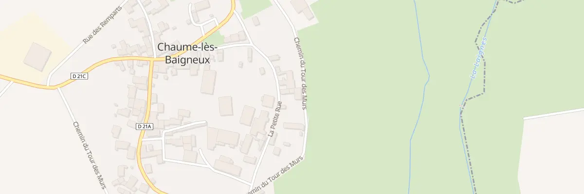 Plan du 9003 Rue La Petite Rue à Chaume-lès-Baigneux