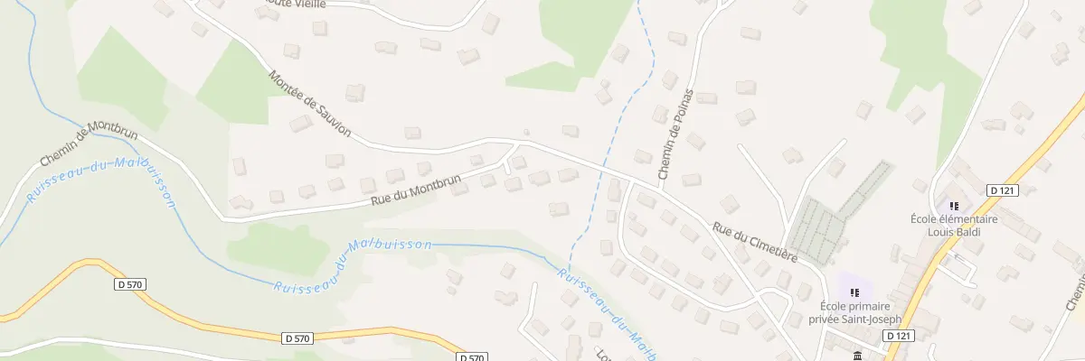 Plan du 5248 Rue du Montbrun à Villevocance