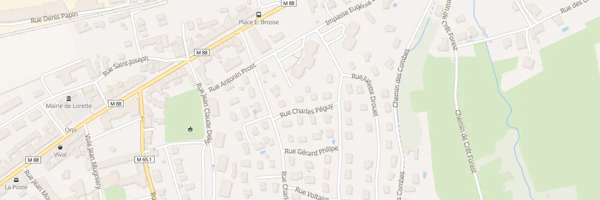 Plan du 6 Rue Charles Peguy à Lorette