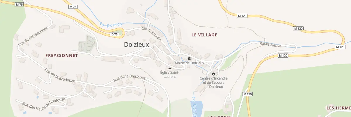 Plan du 18 Le Village à Doizieux