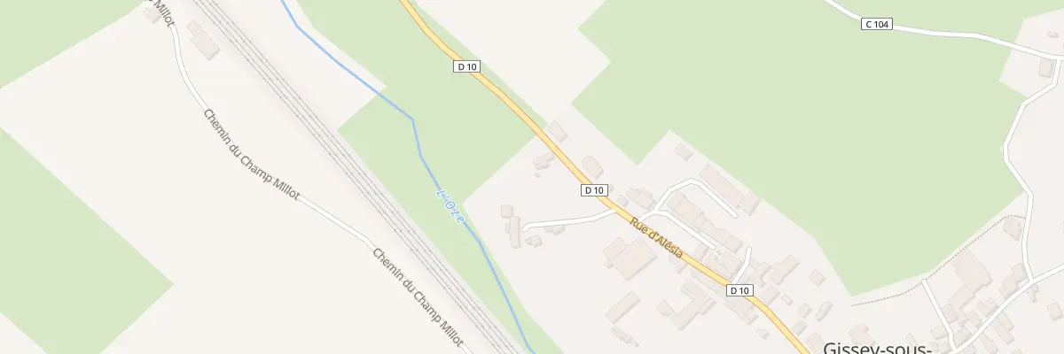 Plan du 9000 Rue Alésia à Gissey-sous-Flavigny