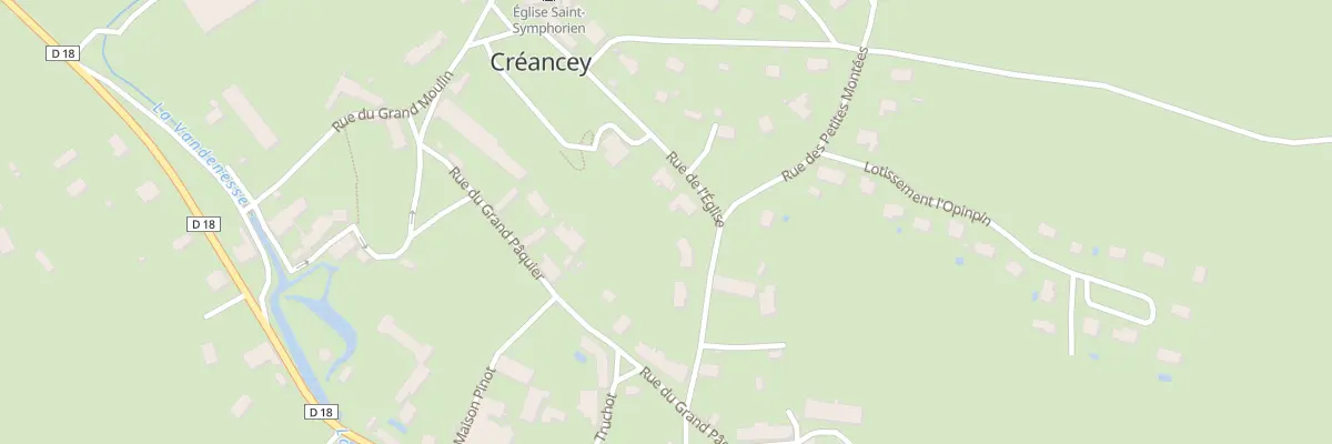 Plan du 8 Rue de l’Eglise à Créancey