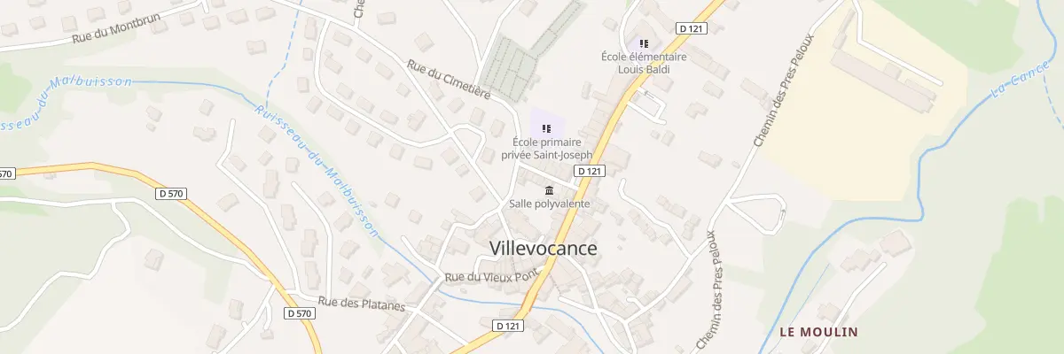 Plan du 5129 Rue des Contes à Villevocance