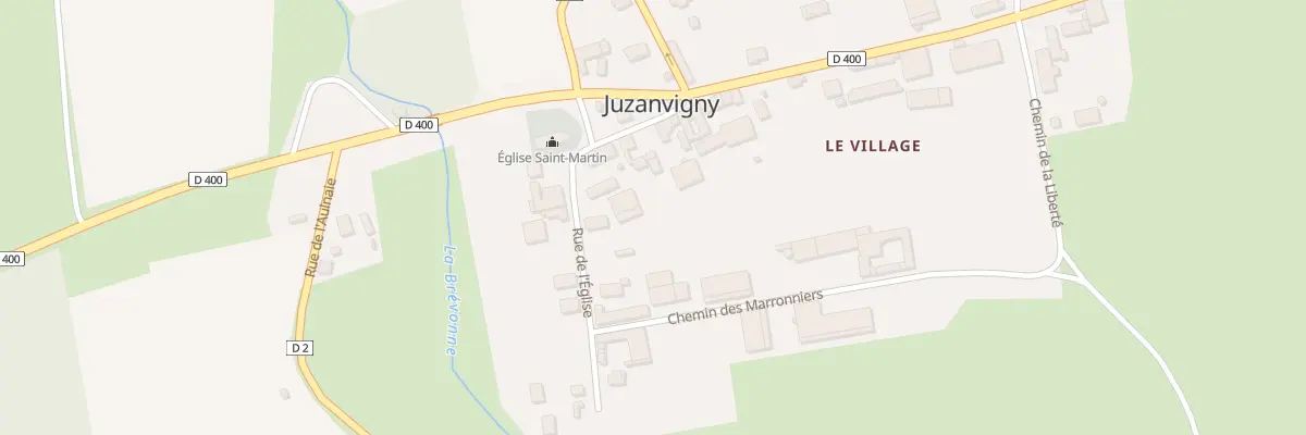 Plan du 2 Rue de l’Église à Juzanvigny