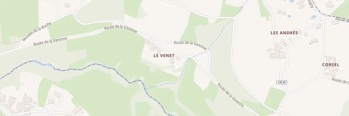 Plan du 100 Imp du Venet à Cogny