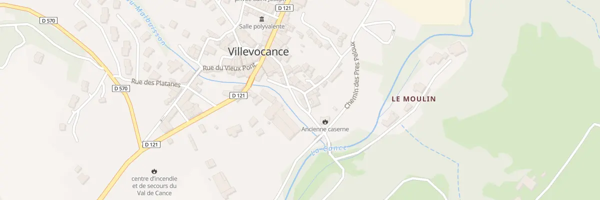 Plan du 5060 Rue du Moulin à Villevocance