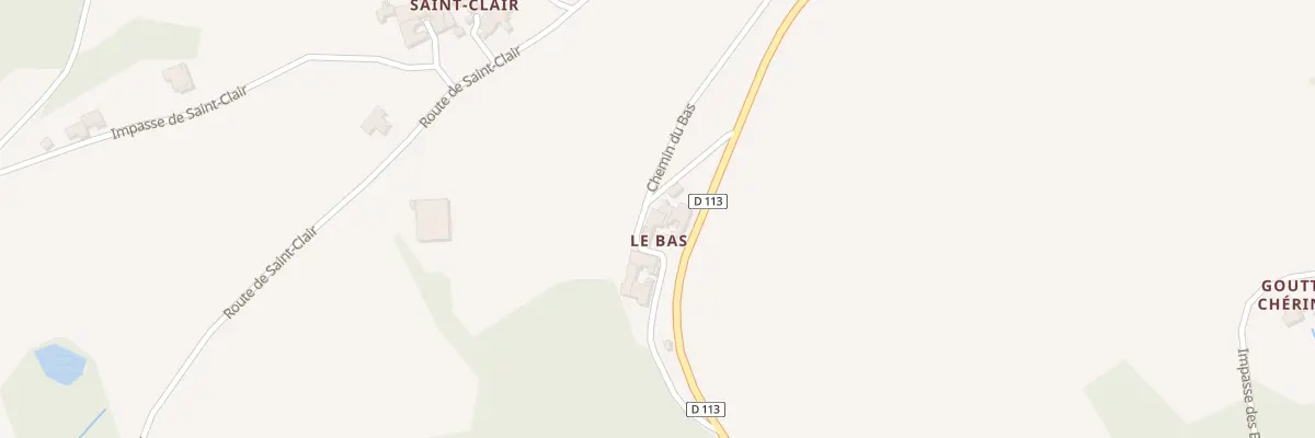 Plan du 160 Che du Bas à Yzeron