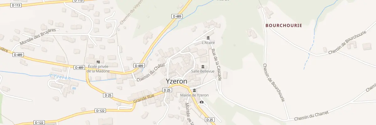 Plan du 2 Pl de l’Eglise à Yzeron