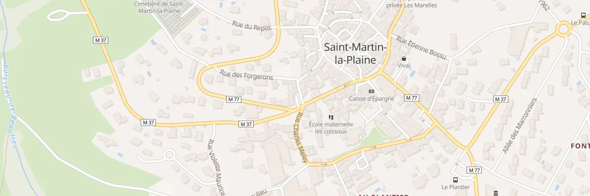 Plan du 1 Rue Fontbrèchet à Saint-Martin-la-Plaine