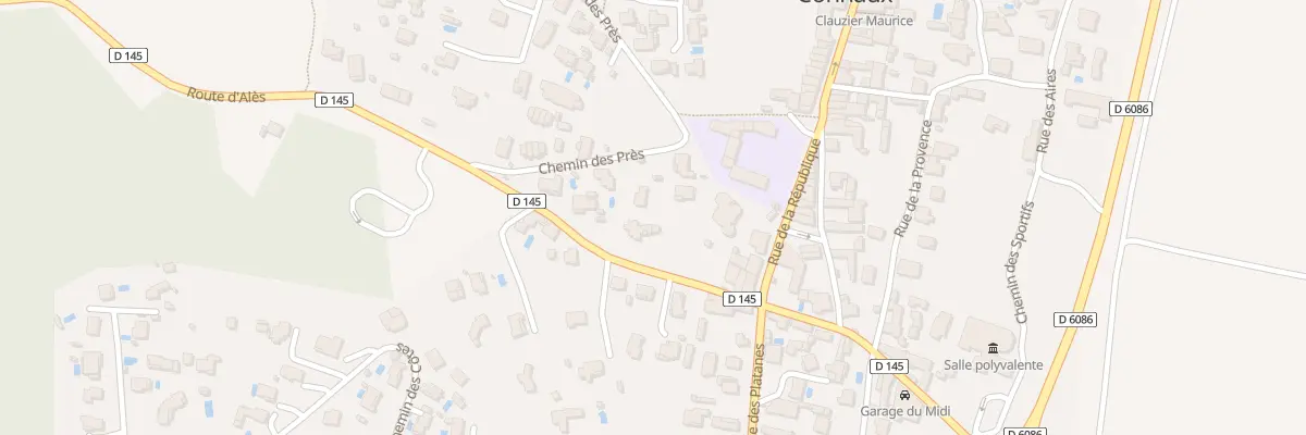 Plan du 114 Rte d’Alès à Connaux