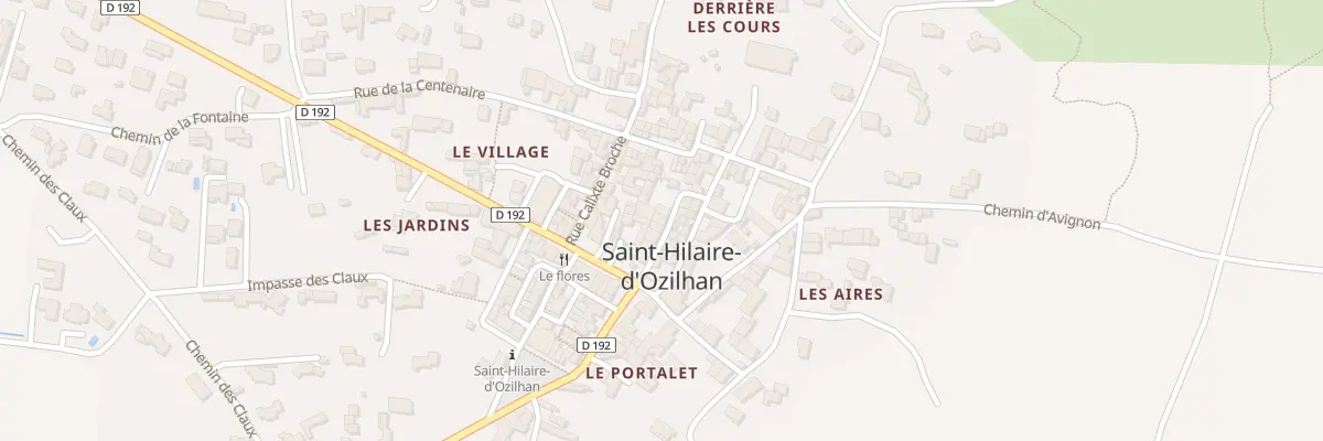 Plan du 8 Rue de l’Horloge à Saint-Hilaire-d’Ozilhan