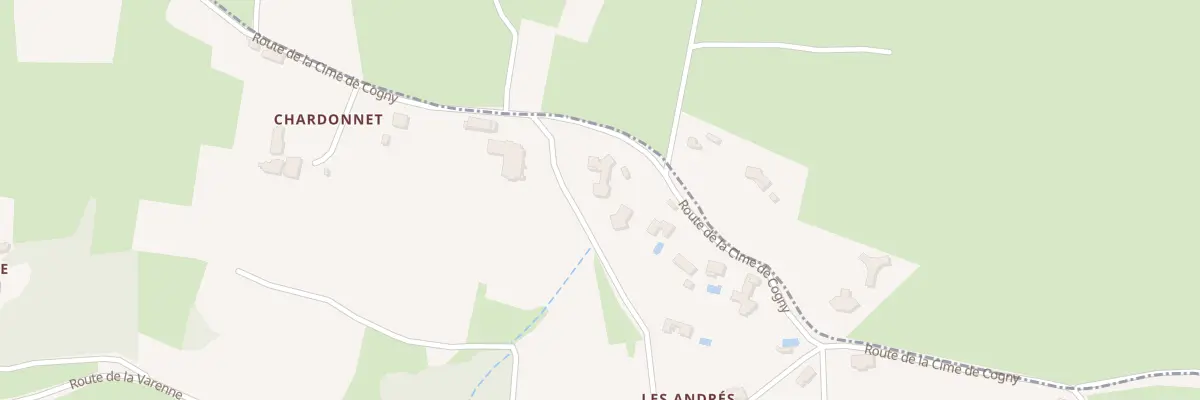 Plan du 398 Rte des Andres à Cogny