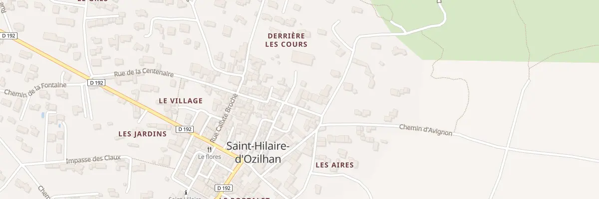 Plan du 7 Rue de la Centenaire à Saint-Hilaire-d’Ozilhan