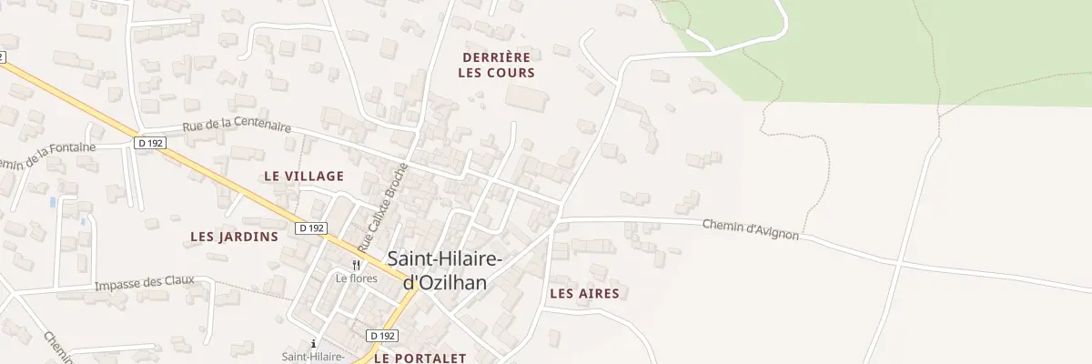 Plan du 1 Rue de la Centenaire à Saint-Hilaire-d’Ozilhan