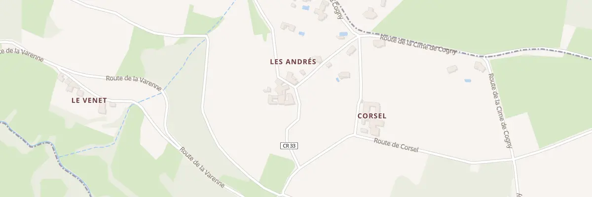 Plan du 121 Rte des Andres à Cogny