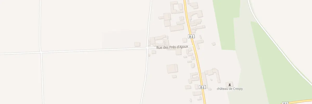Plan du 2 Rue des Pres d’Ajoux à Crespy-le-Neuf