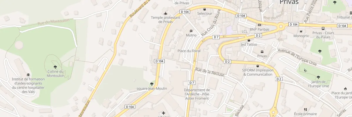 Plan du 2 Rue Rolland à Privas