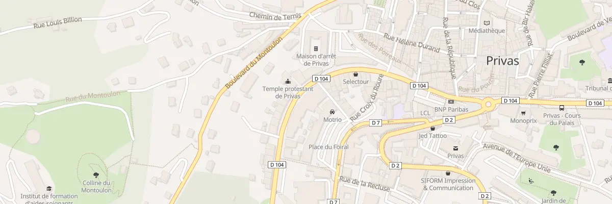 Plan du 1B Crs du Temple à Privas