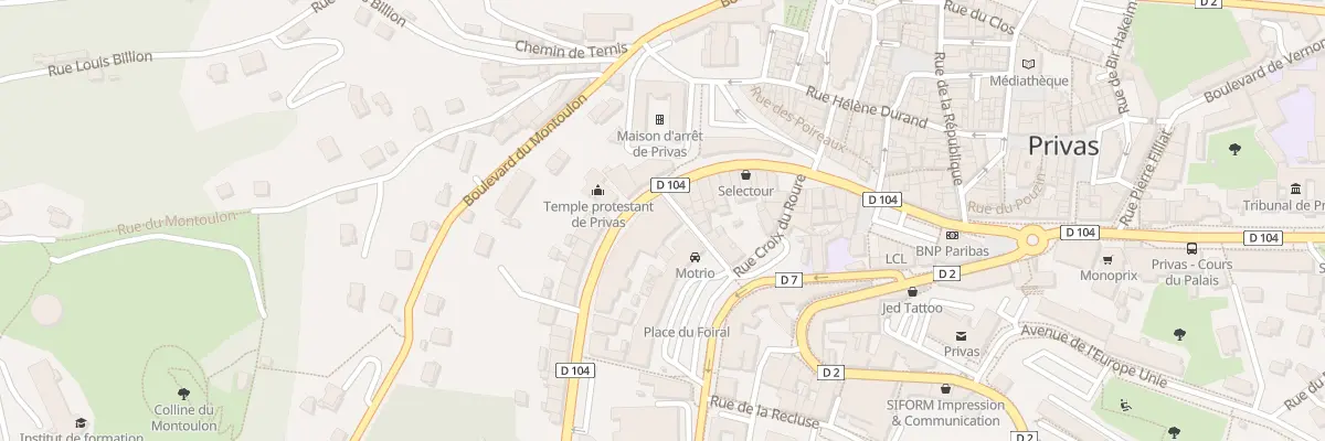 Plan du 1 Crs du Temple à Privas