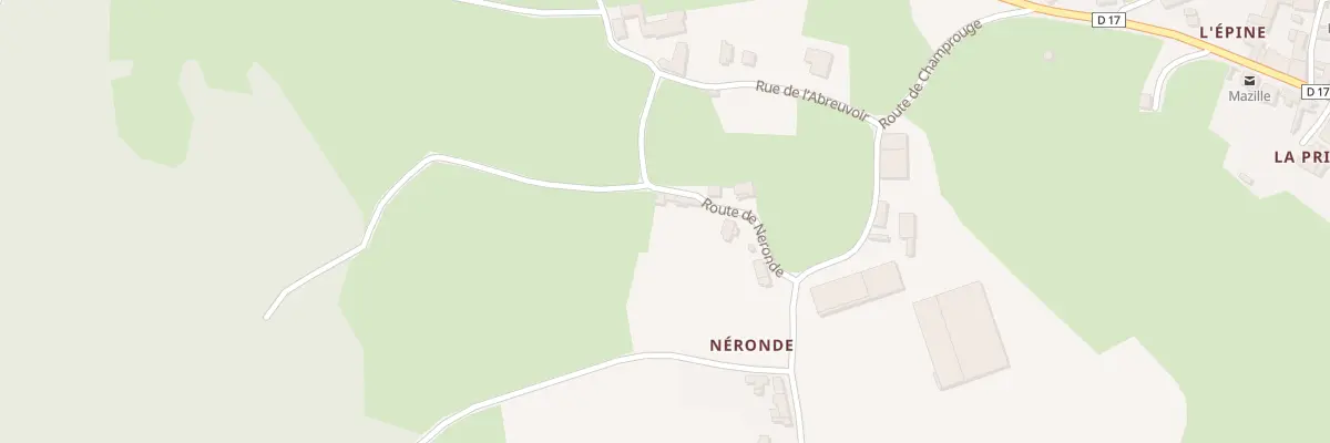 Plan du 93 Rte de Neronde à Mazille