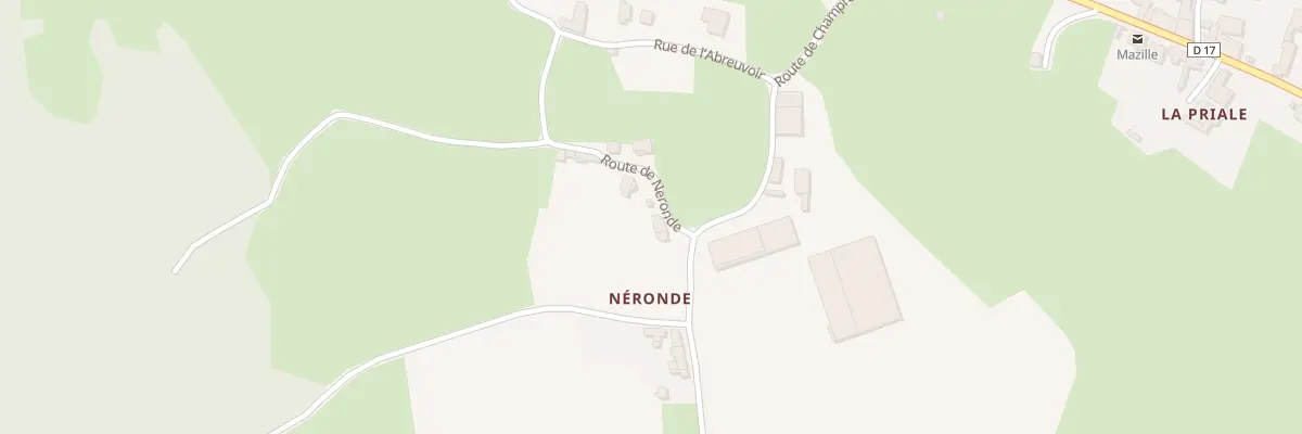 Plan du 13 Rte de Neronde à Mazille
