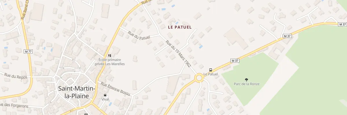 Plan du 1 Rue du 19 Mars 1962 à Saint-Martin-la-Plaine