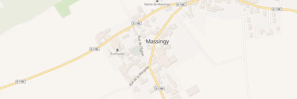 Plan de la Rue des Bordes à Massingy