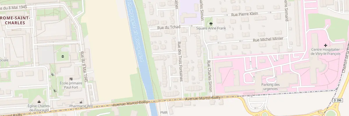 Plan du 13 Rue de Trois Fontaines à Vitry-le-François
