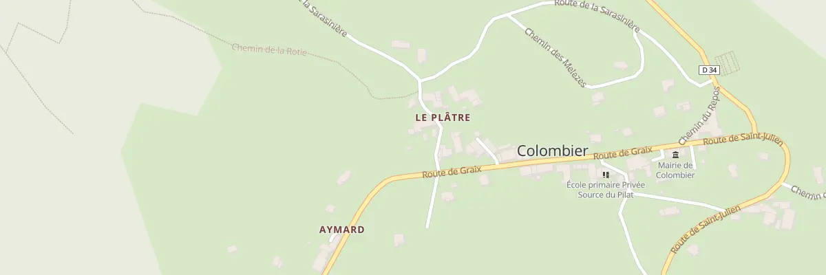 Plan du 320 Rte de Graix à Colombier