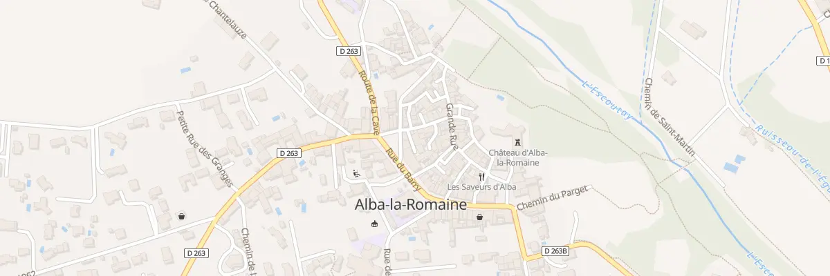 Plan du 12 Rue de l’Horloge à Alba-la-Romaine