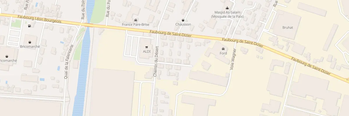 Plan du 5 Rue des Fusilles du 28 Aout 44 à Vitry-le-François